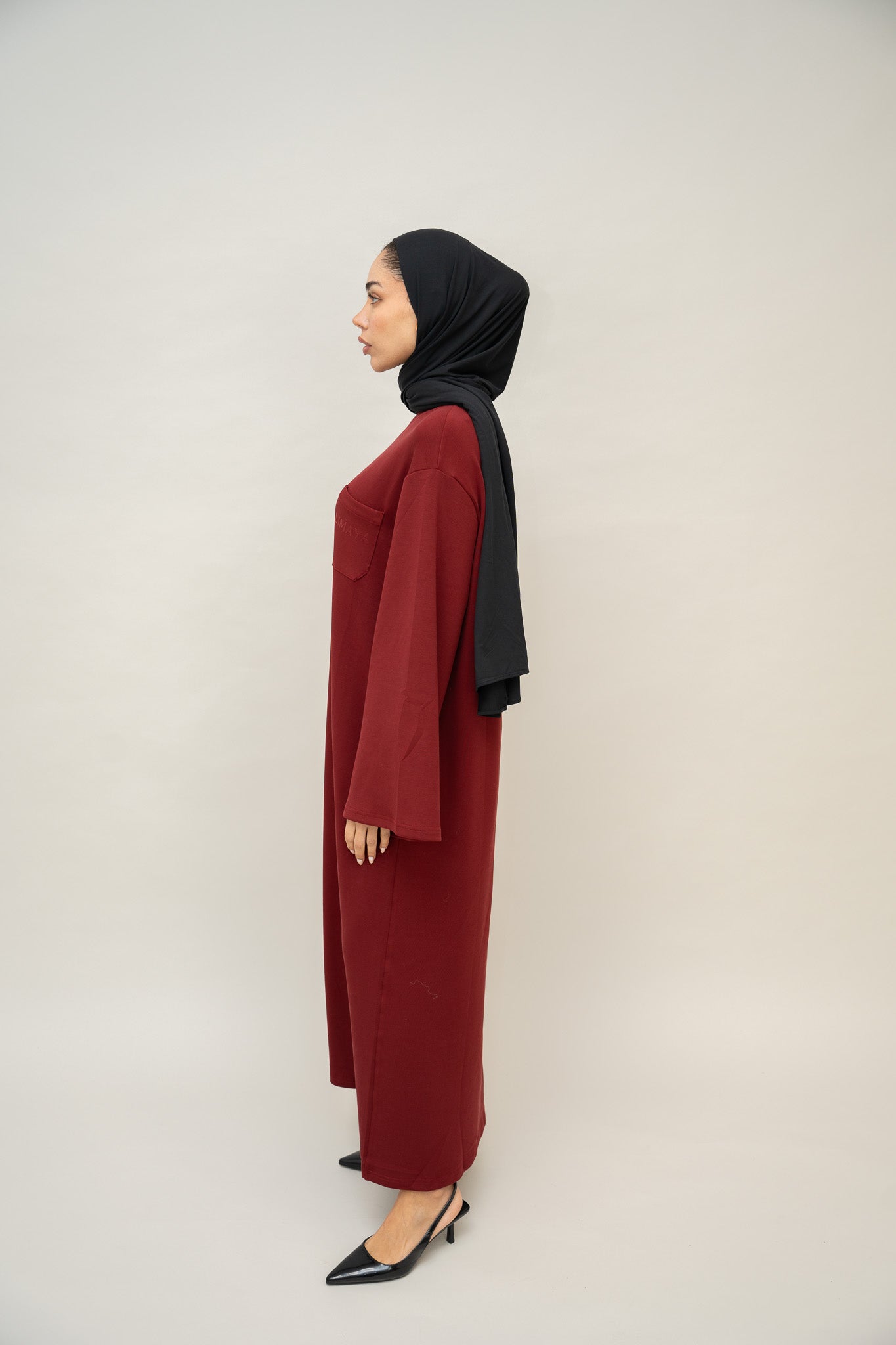 Tencel Dress - Burgundy