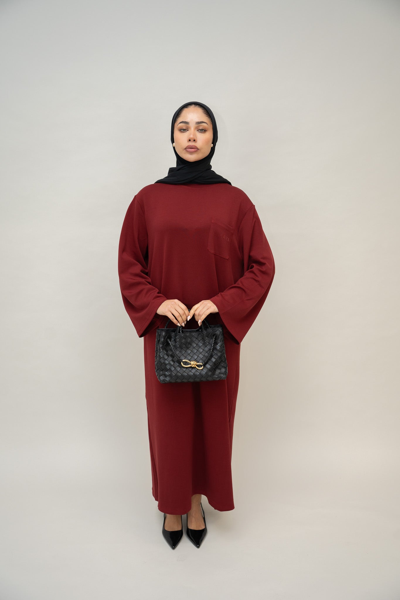 Tencel Dress - Burgundy