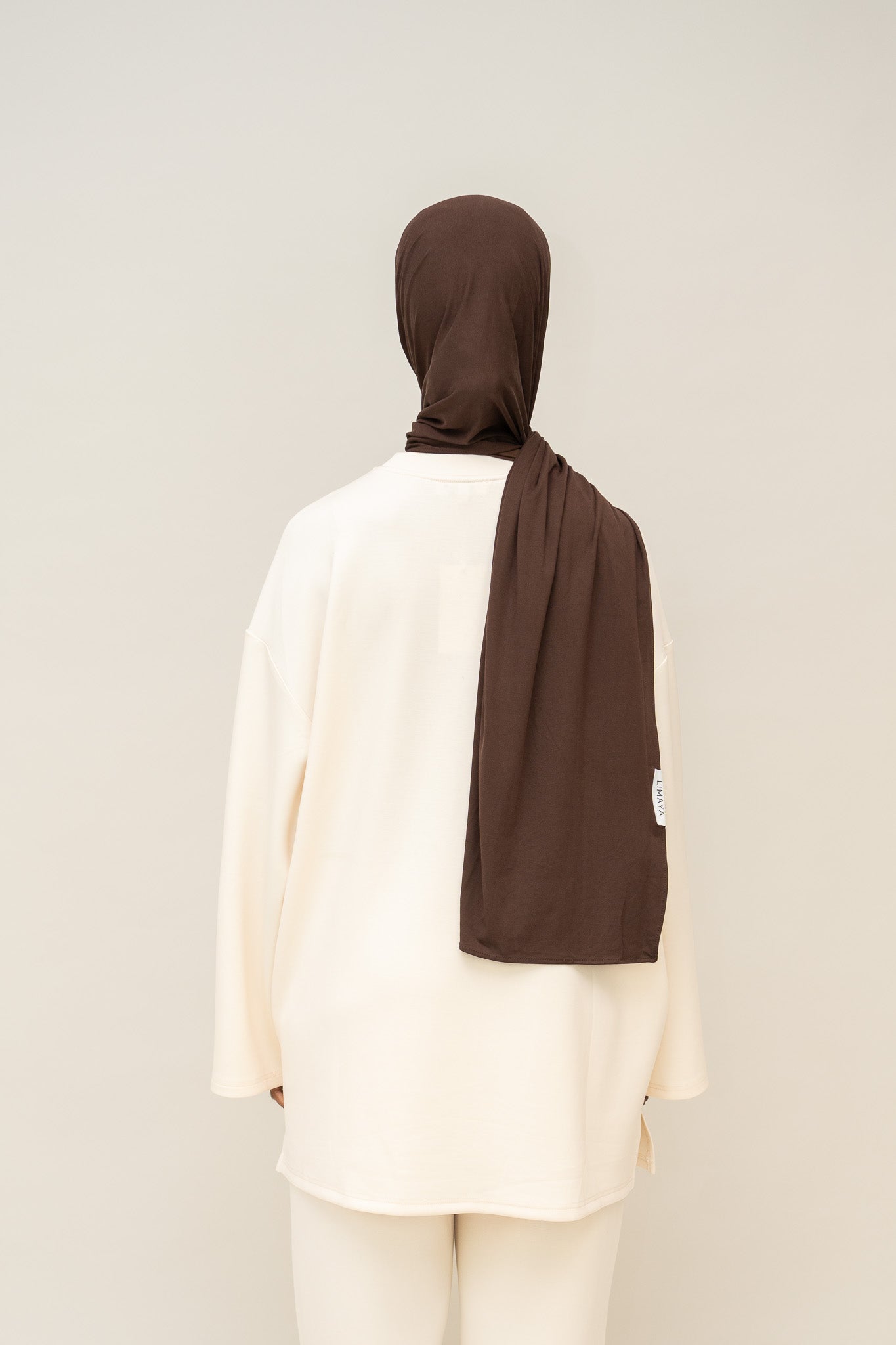 Airy Jersey Scarf - Deep Brown