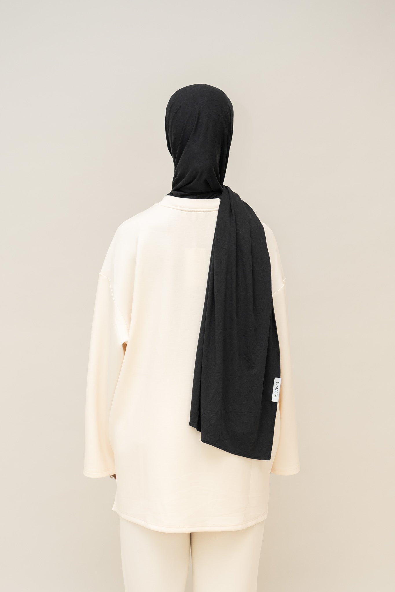 Airy Jersey Scarf - Black