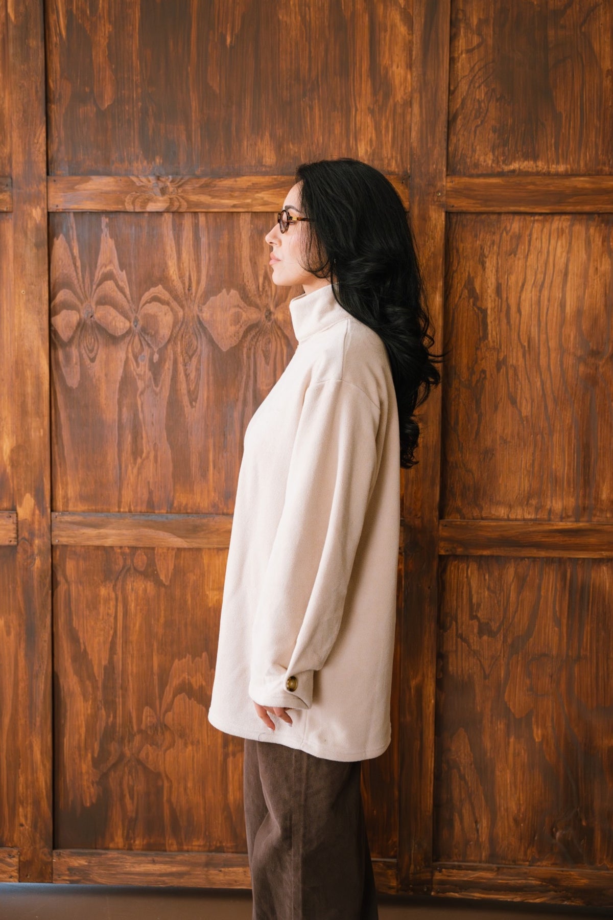 Oversized Teddy Top - Sand