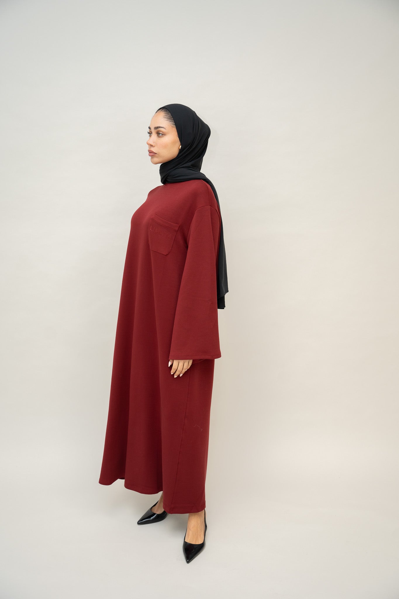 Tencel Dress - Burgundy