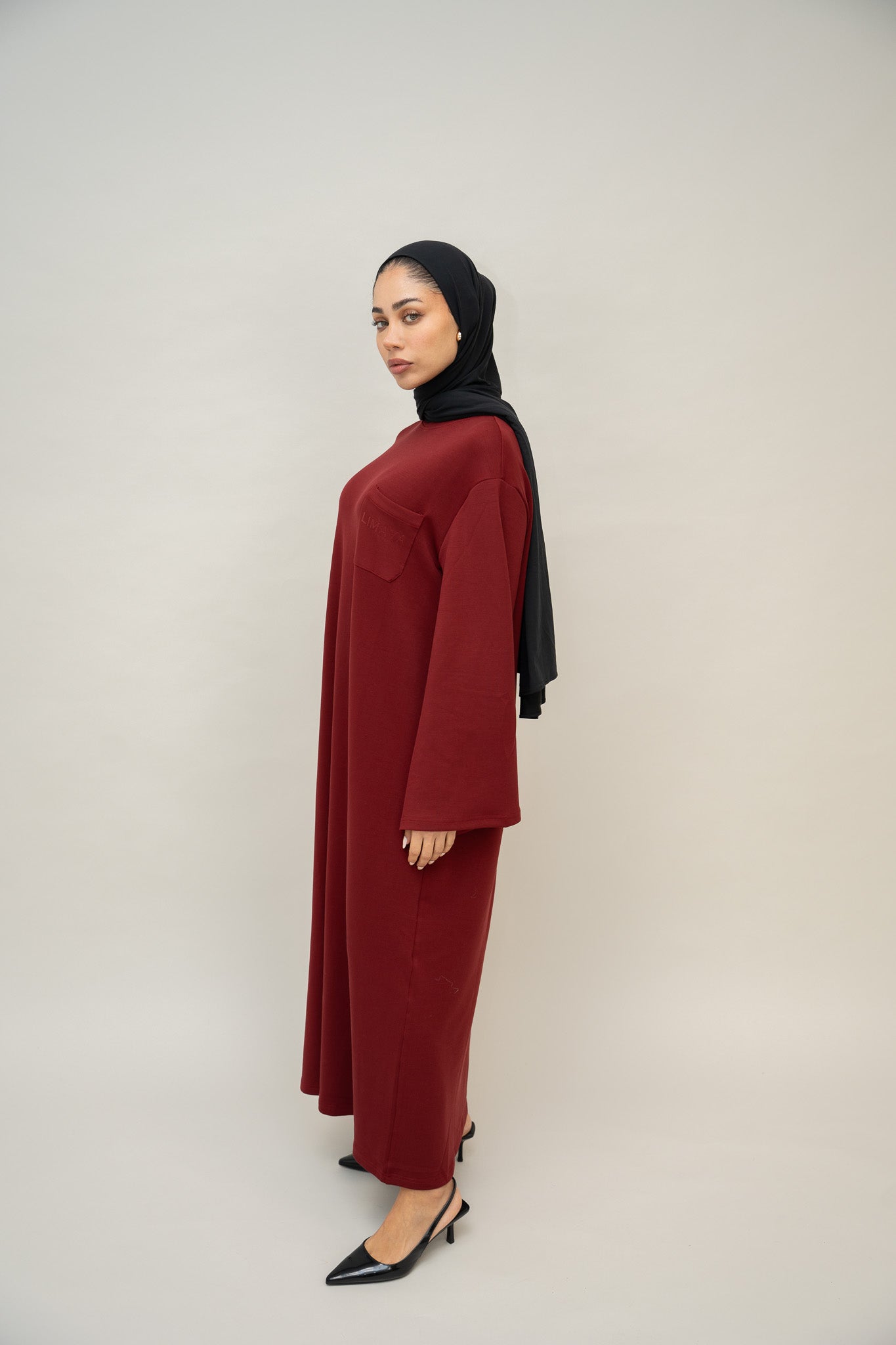 Tencel Dress - Burgundy