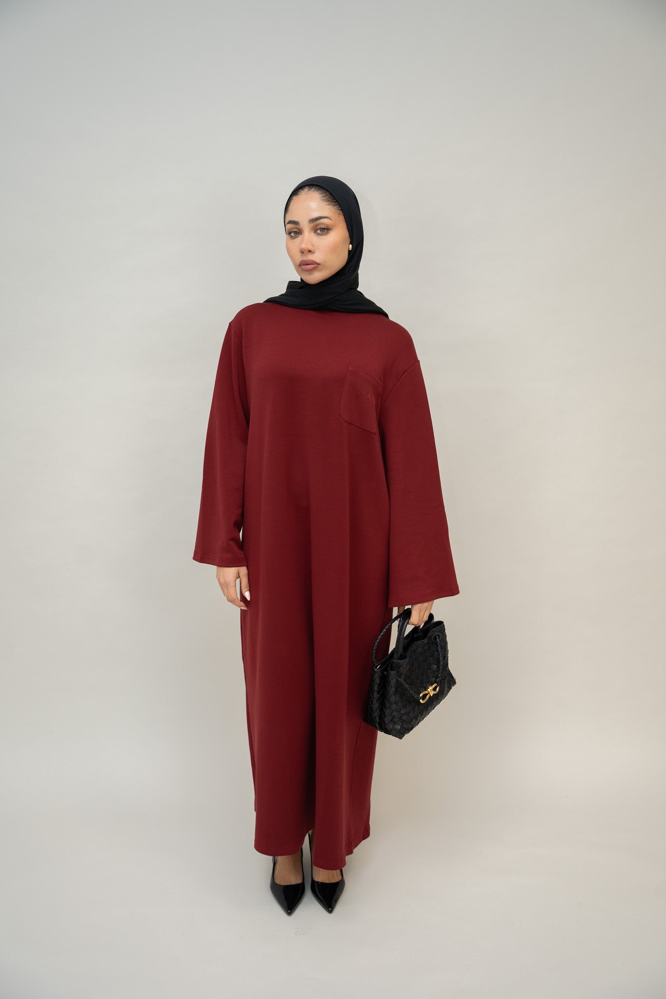Tencel Dress - Burgundy