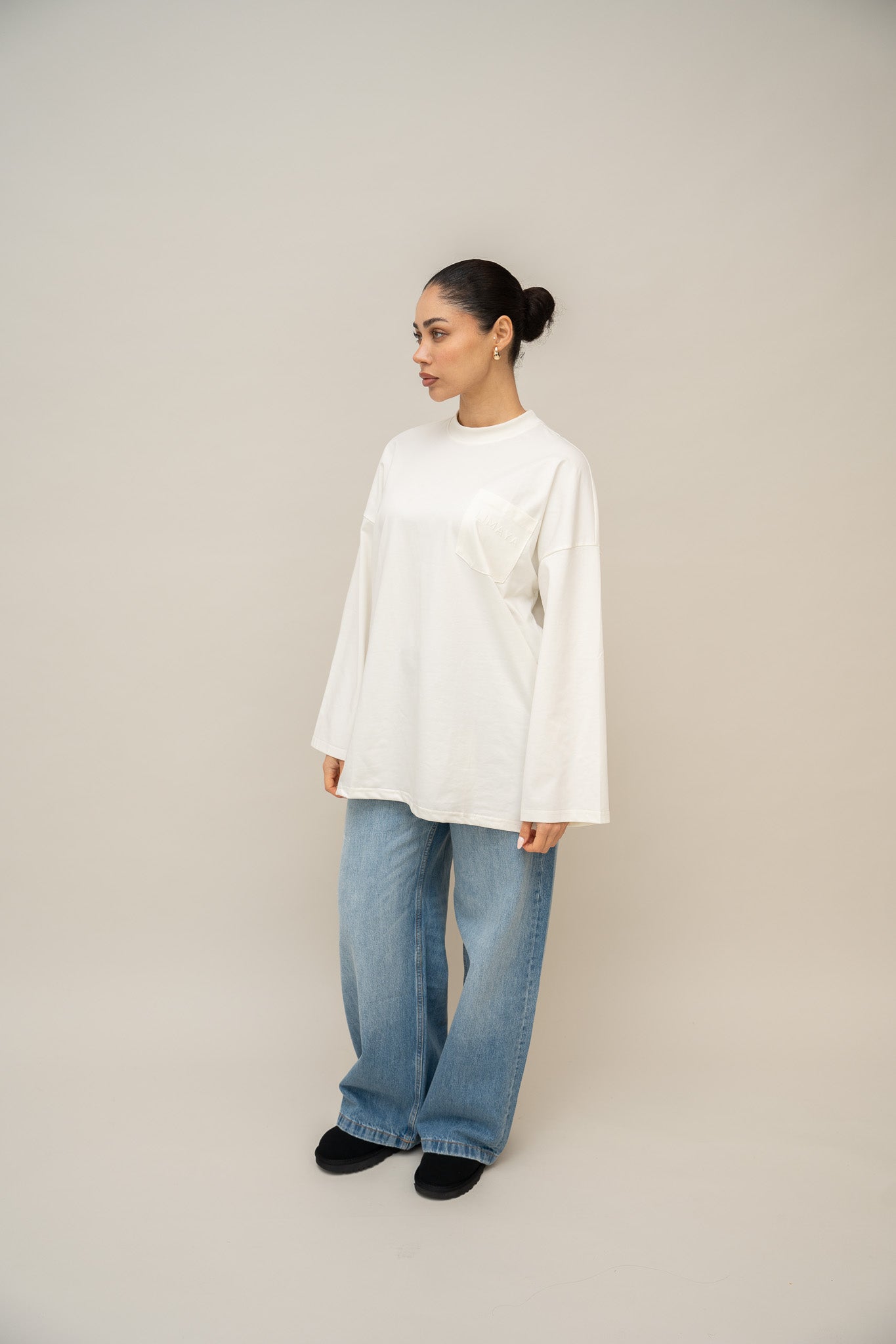 Long Sleeve Top - Cream White