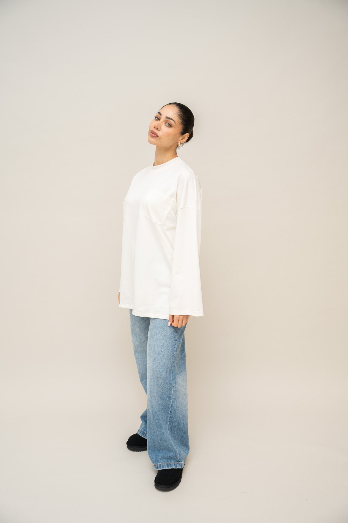 Long Sleeve Top - Cream White