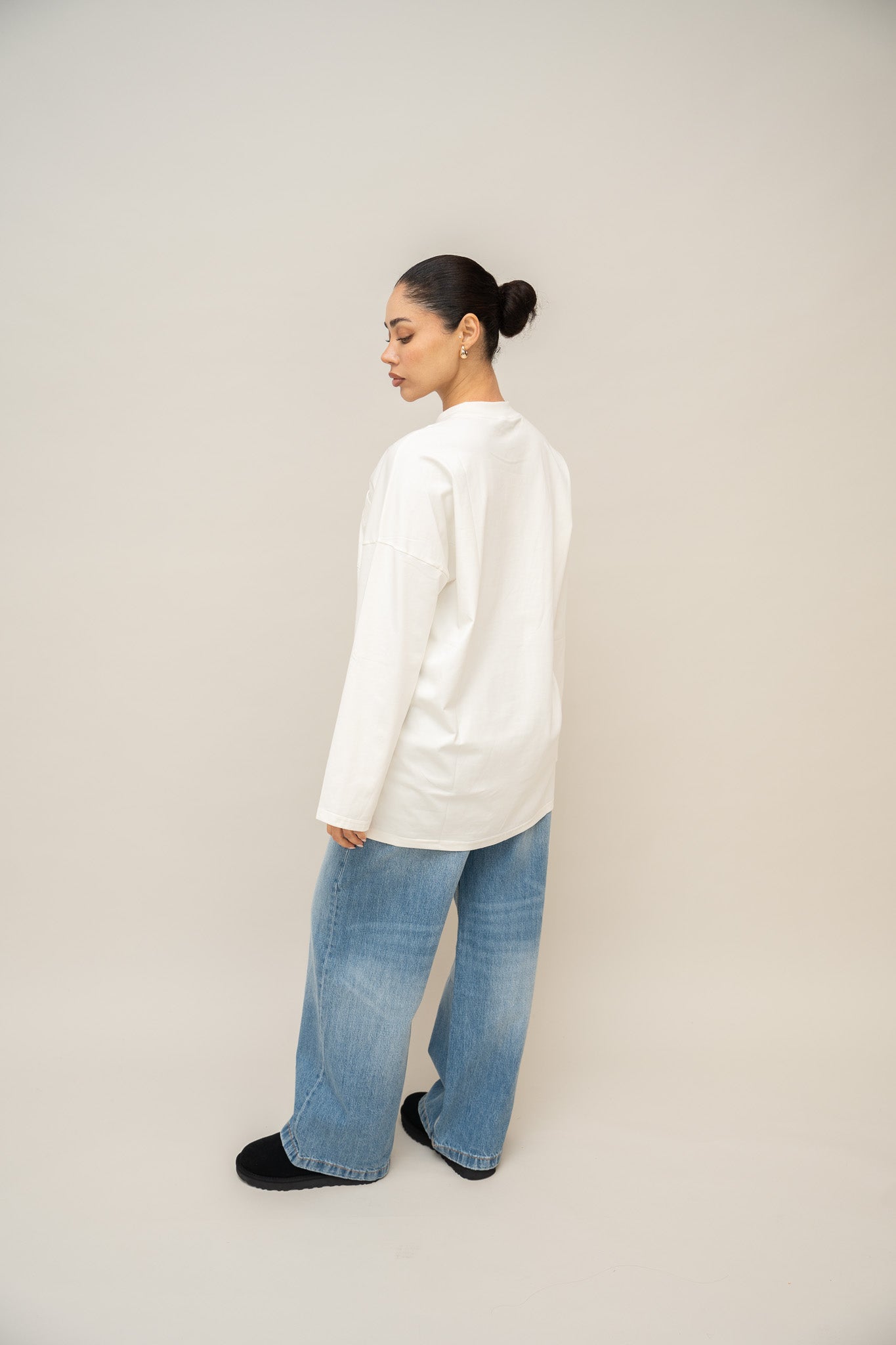 Long Sleeve Top - Cream White