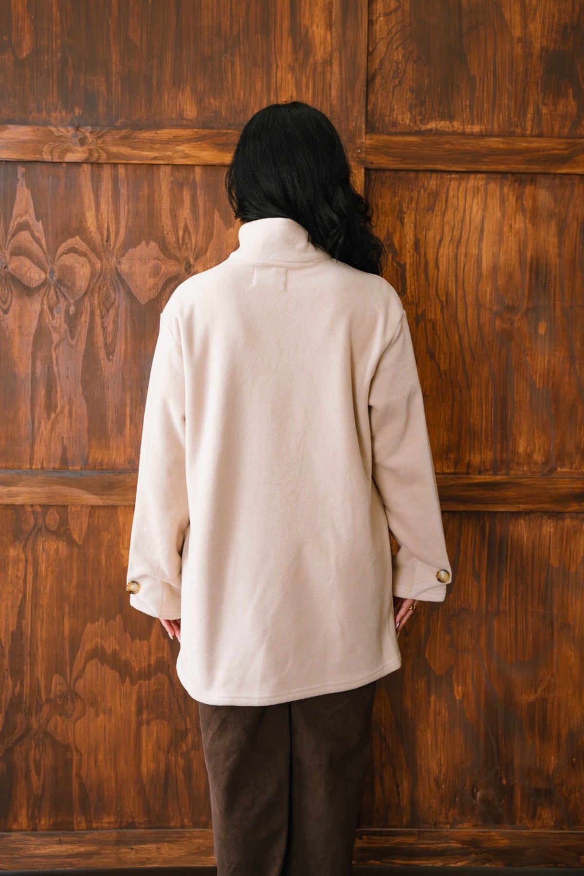 Oversized Teddy Top - Sand